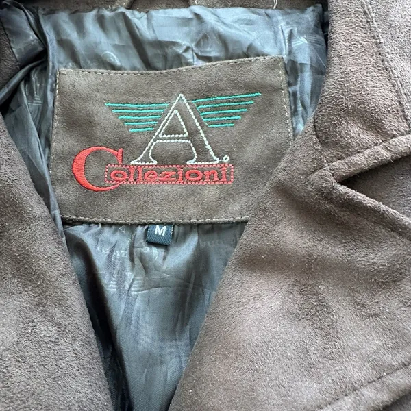 Armani Collezioni NWT Suede Jacket Sz M Suede chocolate brown leather - Image 3