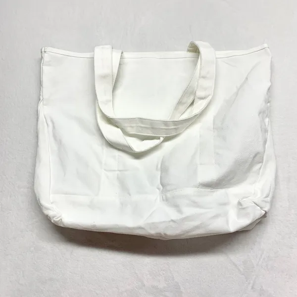 Halara Logo Canvas Tote Bag Womens Size OS White Green Gym Reusable Cotton Large - Image 7