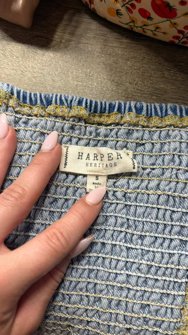 Francesca's Denim Tube Top 🩵🤠 - Image 4