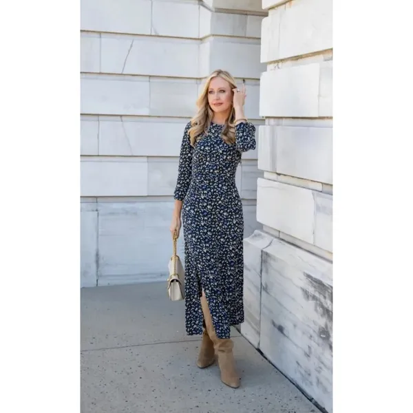 NWT Sezane Themis Midi in Liberta Floral Lightweight Side Slit Dress 42 / US 10 - Image 8