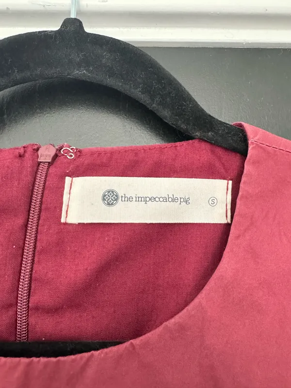 The Impeccable Pig Maroon Mini Dress - Image 3