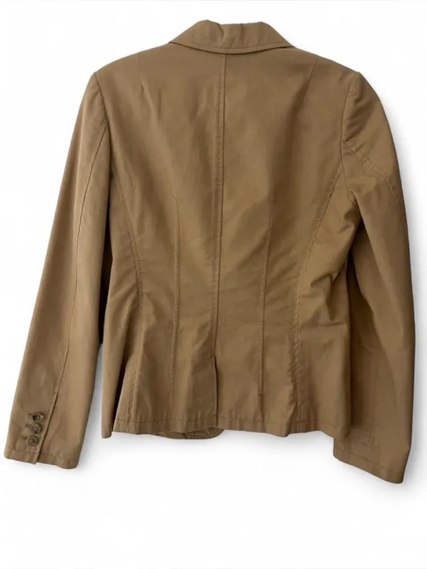 Banana Republic Vintage 2006 Tan Khaki Cotton Blazer Jacket Women's Size 6 - Image 2