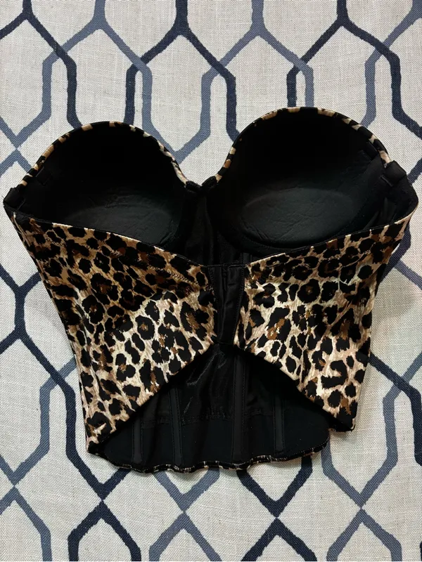 Vintage Pink Victoria’s Secrets Leopard/cheetah Shape Wear 32D - Image 2