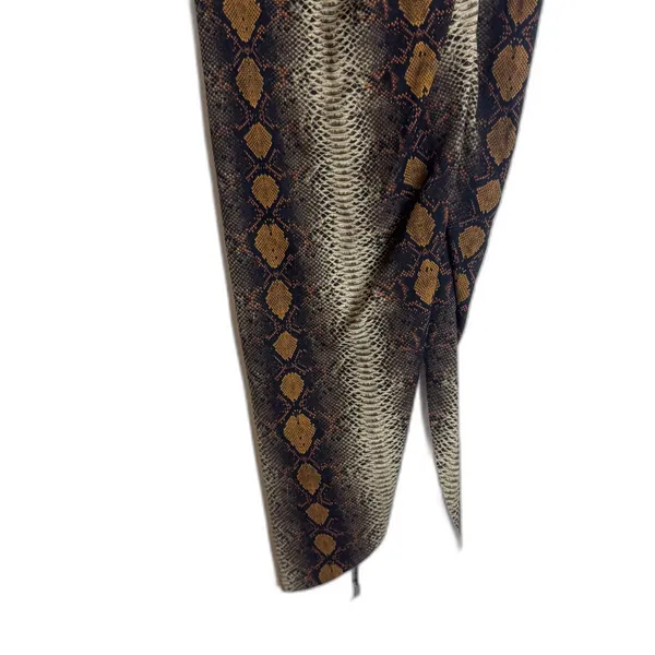 Skims coverup Skirt Womens Small Brown Snake Print Wrap High Waist Midi‎ Stretch - Image 6