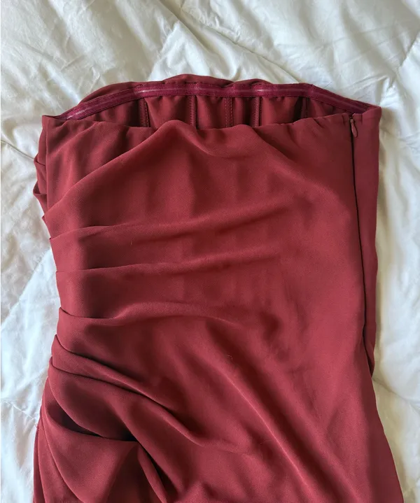 Oh Polly Valentina Midi Dress Burgundy Size 2 - Image 13