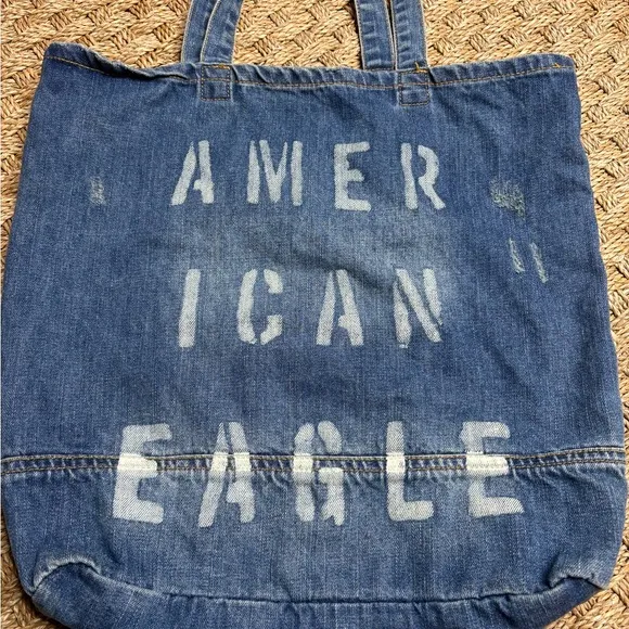 American Eagle Denim Tote Bag - Image 2