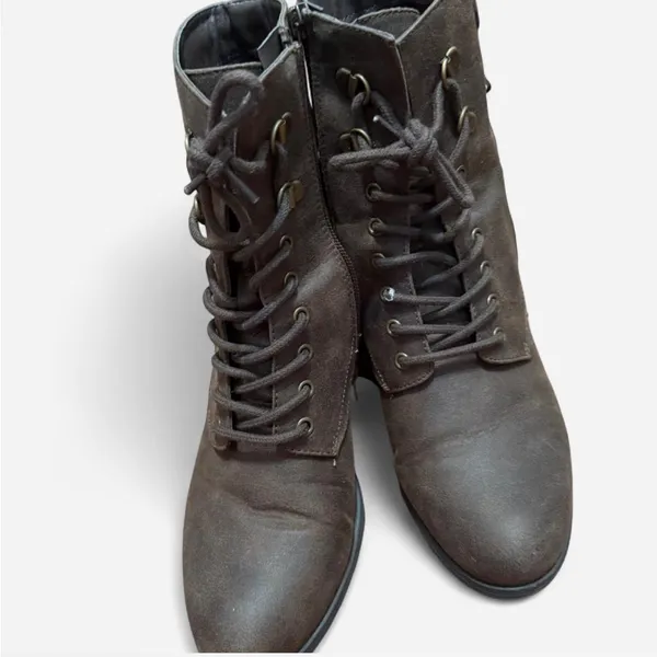 Grunge lace up boots Brown Size 9 - Image 5