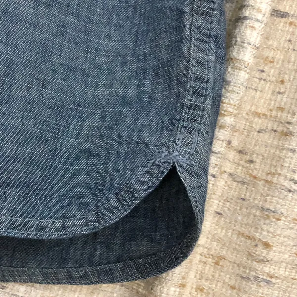 J.Crew Factory Blue Chambray Drawstring Shorts  - Image 4