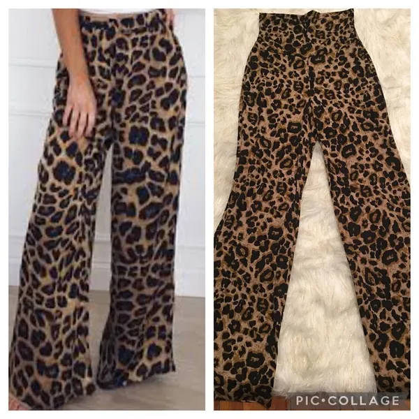 High waist Jaguar Print Flare pants! TALL 31 inseam‎ - Image 2