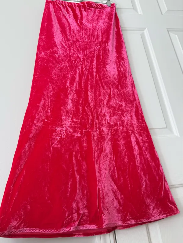 Anthropologie The Tilda Maxi Slip Skirt: Velvet Edition, Size S - Image 9