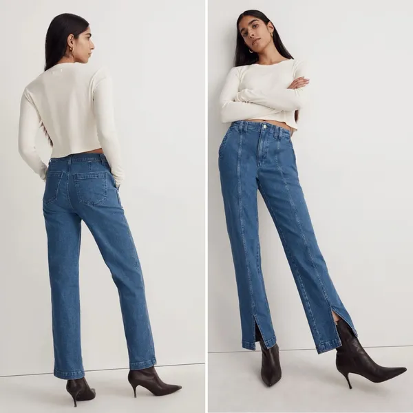 MADEWELL The Perfect Vintage Jean in Medium Indigo Wash: Seamed Edition Size 28 - Image 16
