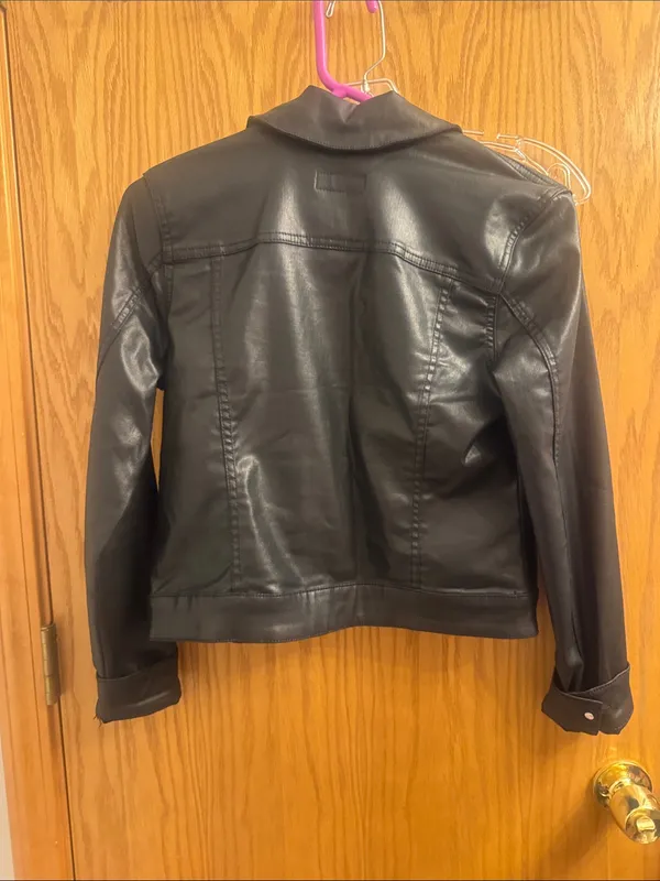 Kut from the Kloth Black Faux Leather Jacket - Image 4