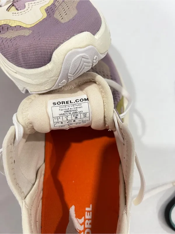 SOREL Shale Mauve & Tranquil Yellow Kinetic Breakthru Day Sneaker Size 7 US - Image 11