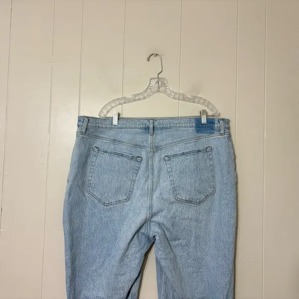 Abercrombie Curve Love 90s Straight Criss Cross Jeans Size 35 20L NWT - Image 6