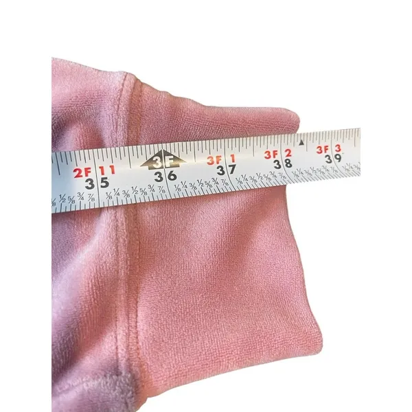 Juicy Couture Velour Dusty Rose Mauve Juicy Rhinestone Spell out Jogger Pants S - Image 8