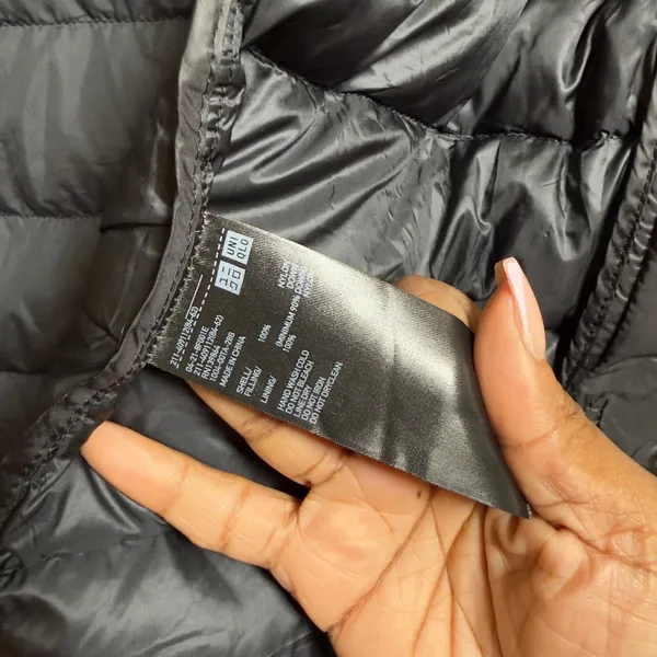 Uniqlo Women Ultra Light Down‎ Filled Jacket Medium Black Puffer Water Repellent - Image 10