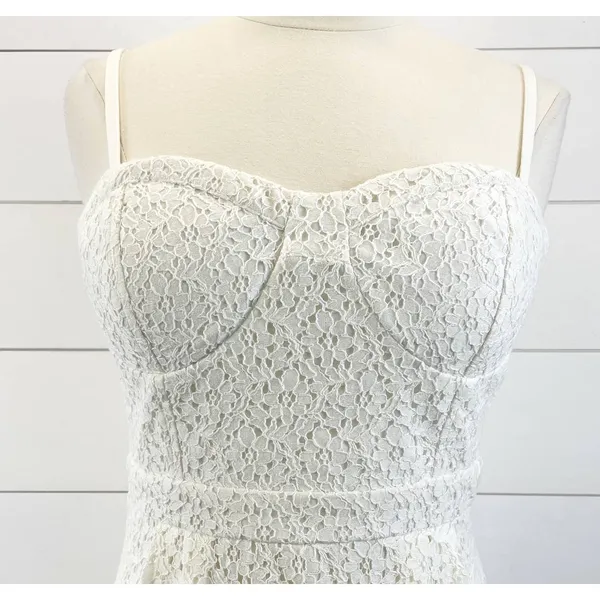 American Eagle Womens Dress Sz 12 Corset Eyelet Lace Coquette‎ Cottagecore Party - Image 3