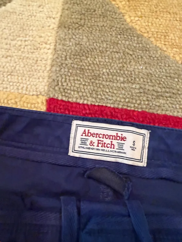 Abercrombie & Fitch Dark Blue Y2K Style Vintage Low Rise Snap Mini Skirt Small - Image 2
