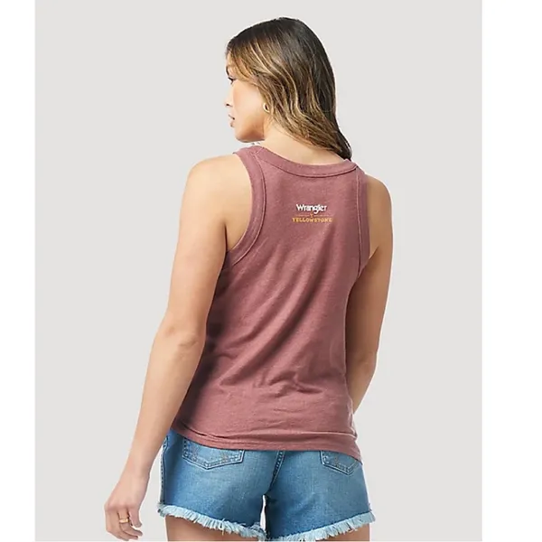 NWT Wrangler x Yellowstone Women's Graphic Tank in Burgundy Heather Small - Image 4