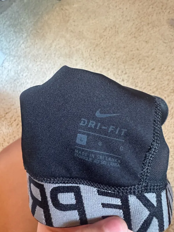Black Nike bra with grey lettering - Image 3