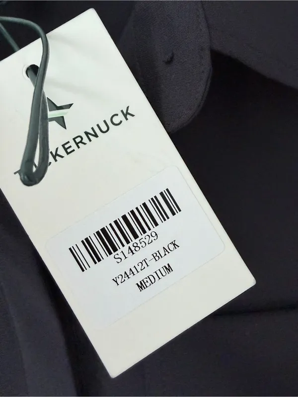 Tuckernuck Trapeze A-Line Black Crepe along Sleeve Button Down Blouse Top medium - Image 5