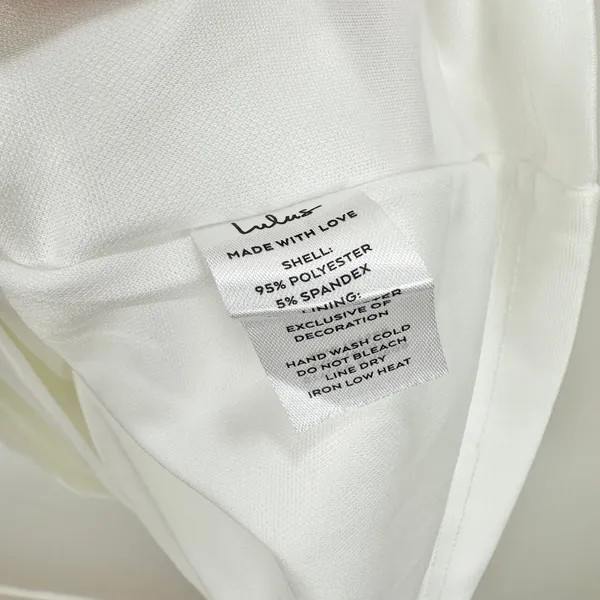 Lulus Divine Sensation White 3D Embroidered Strapless Mini Dress Medium NWT - Image 10