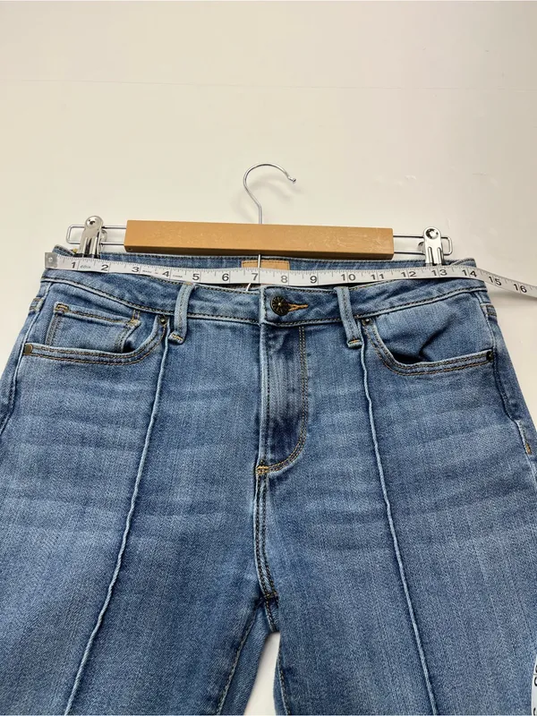 Driftwood Rosie Womens Blue Flare Denim Jeans Size‎ 27 Boho Bohemian Pockets - Image 5