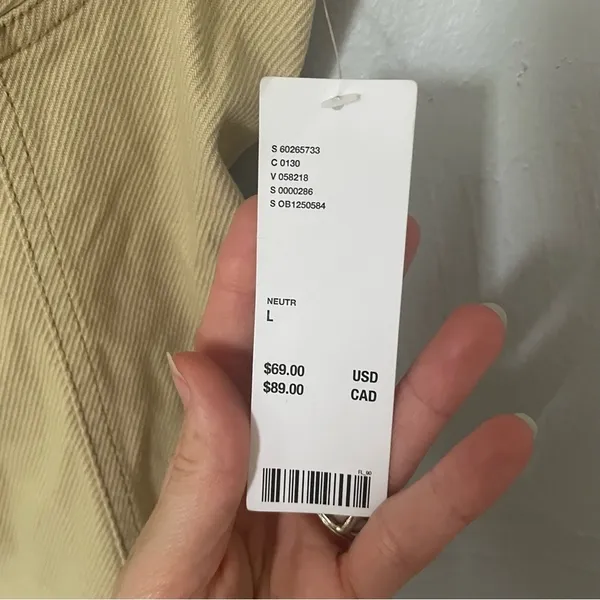 Urban Outfitters Corduroy Tank Tan Mini Dress with Back Cutout NWT size Large‎ - Image 5