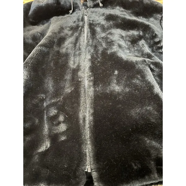 Gallery Coat Sz Large Black‎ Faux Fur Hooded Luxurious City Formal Designer - Image 16