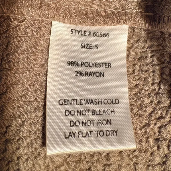 Grade & Gather Tiered Midi Dress Size‎ S Taupe Excellent Puff Sleeve - Image 5