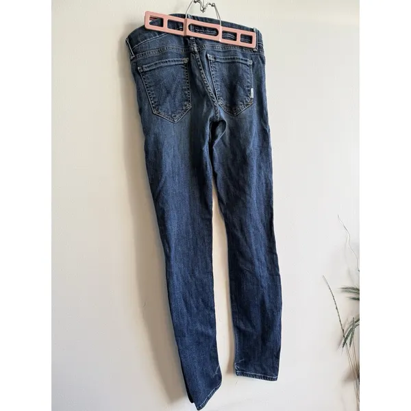 MOTHER The Looker Classic‎ Medium Kitty Mid Wash Low Rise Skinny Jeans - Image 3