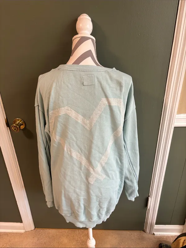aerie Light Mint Green Pocket Sweatshirt - Image 2