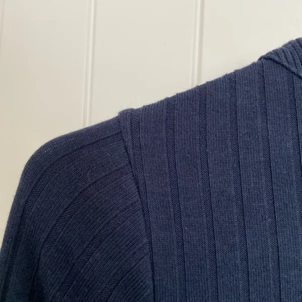 EUC Old Navy women’s navy blue bodycon ribbed stretch midi dress‎ XS - Image 7