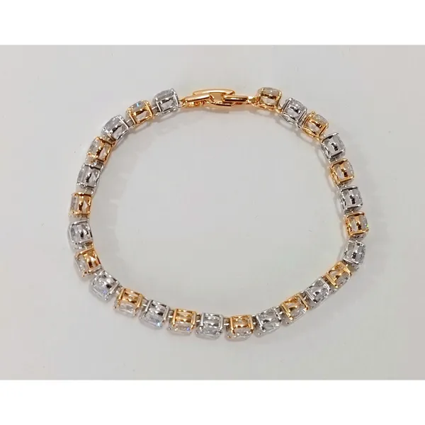 Golden Time Tennis Bracelet with Cubic Zirconia in 18k Gold Plated - Image 5