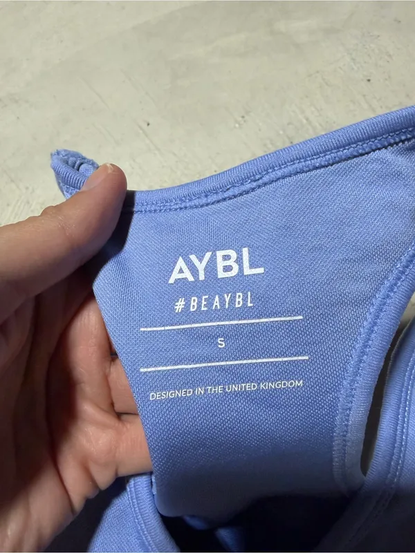 AYBL Blue Racerback Sports Bra small - Image 3
