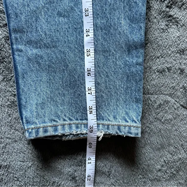 Revice High Rise‎ Distressed Straight Leg Button Up Jeans Women's 27 - Image 8