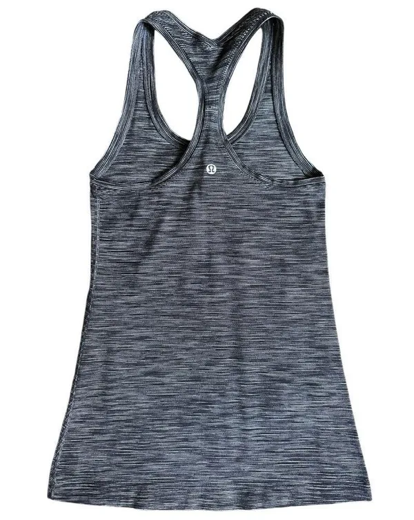 Lululemon Size 4 Nulu Wee Are From Space Black Grey Cool Racerback II Tank Top - Image 5