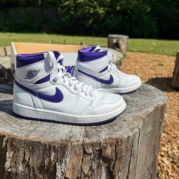 Nike Air Jordan 1 High OG “Court Purple” High Top Sneakers - Image 2