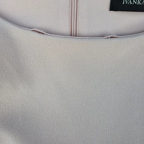 Ivanka Trump Women Blush Pink Sleeveless Fit & Flare Dress Rose Gold Buttons 10 - Image 6