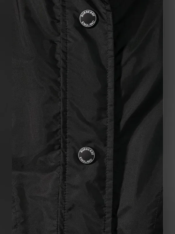 Burberry London Oversized Black Nylon Logo Drawstring Vest - Image 5