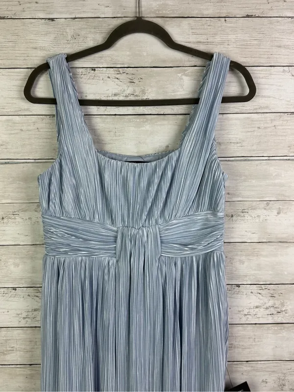 Lulus Ameena Light Blue Plisse Square Neck Sash Maxi Dress Size Large - Image 4