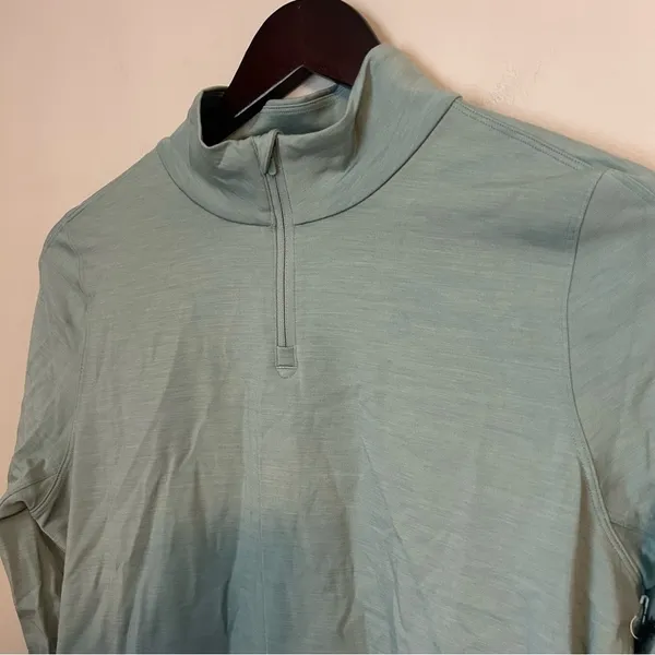Allbirds Quarter Zip Pullover Natural Run Mid Layer Green Hush Athleisure Casual - Image 3
