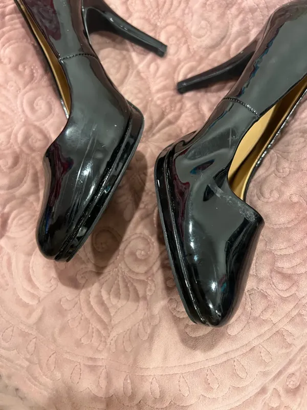 Merona Black Patent Leather High-Heel Pumps - Image 3