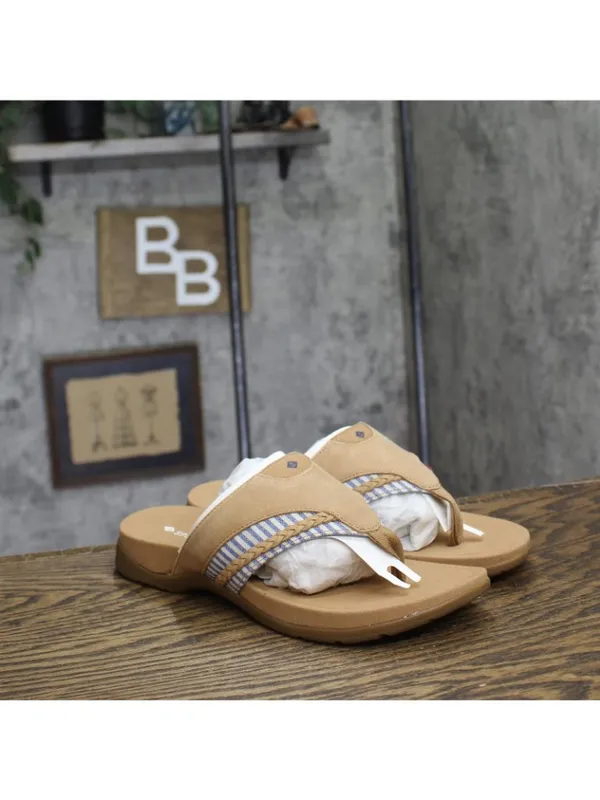 NWT Sperry Womens Daliahfish Flip Flop Thong Sandals 14185896 Tan Brown 8.5M - Image 2