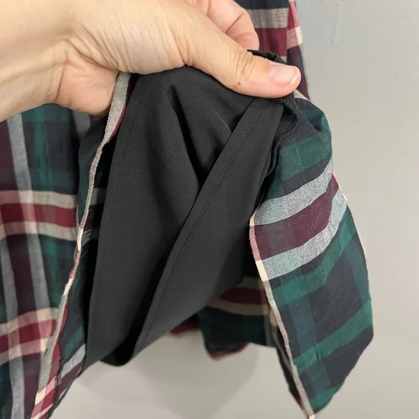 Cremieux Plaid Skirt Women 12 Green Burgundy Good Pleated A-Line Knee Length - Image 5