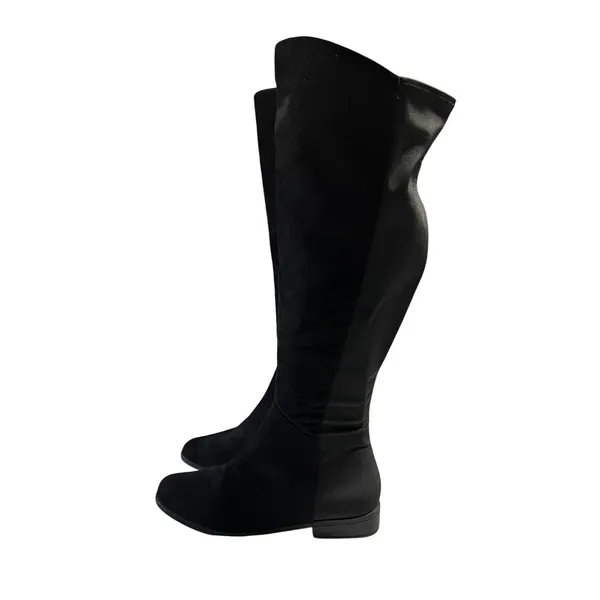 Lane Bryant OTK Suede Flat Boots Size 8W Over the Knee Wide Calf Preppy Classic - Image 3