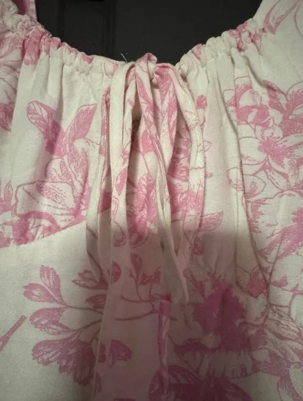 Jessica Simpson Small Coquette Pink Floral Dress Bow Love Shack Fancy Inspired - Image 2