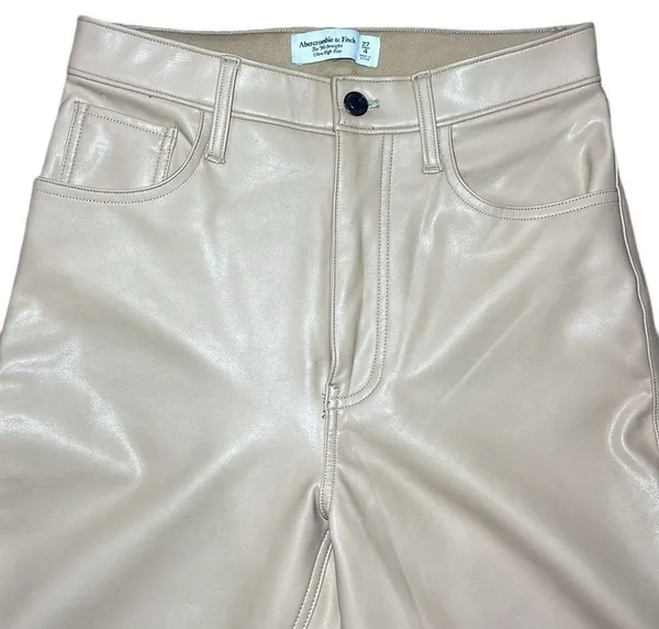 Abercrombie and Fitch Vegan Leather 90s Straight Ultra High Rise - Image 5