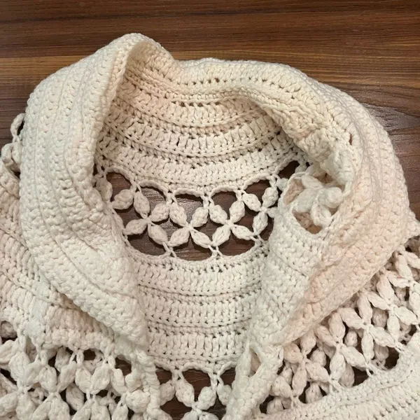 Source Unknown Vintage knitted shawl cardigan BOHO - Image 2