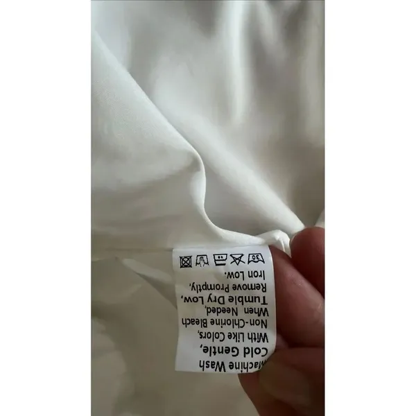 PrettyGarden White Wrap Dress XL Puff Sleeve V-Neck Flowy - Image 6